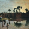 Bathers by the edge of the river